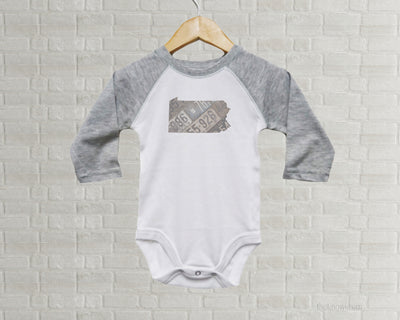 Pennsylvania Baby Onesie | Romper | Vintage License Plate Art