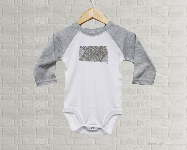 South Dakota Baby Bodysuit | Romper | Vintage License Plate Art