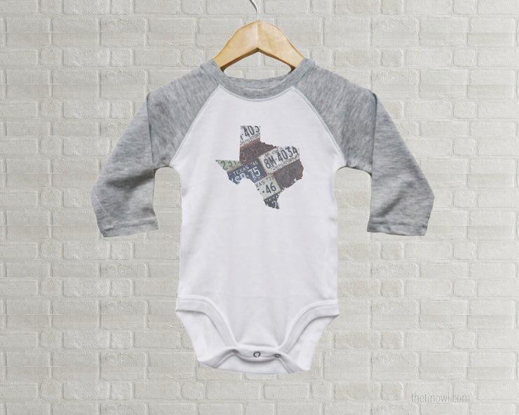 Texas Baby Bodysuit | Romper | Vintage License Plate Art