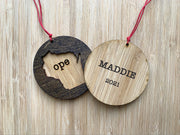 Wisconsin Wooden Ornament (Multiple Styles)