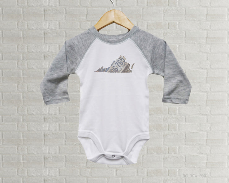 Virginia Baby Bodysuit | Romper | Vintage License Plate Art