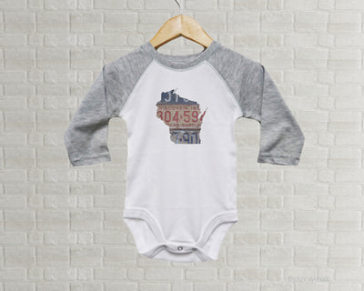Wisconsin Baby Bodysuit | Romper | Vintage License Plate Art