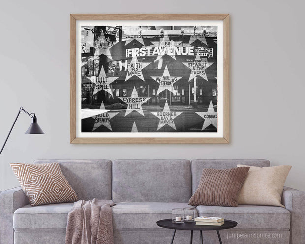 Minneapolis First Avenue Black and White - Photography Print