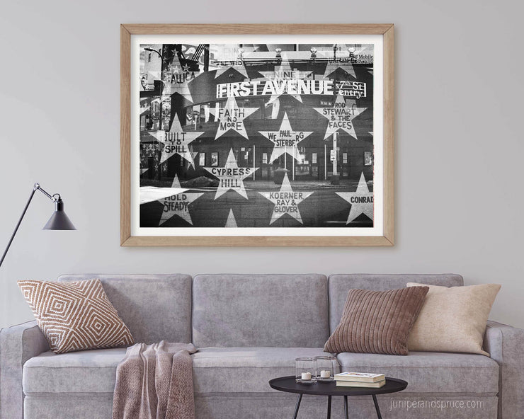 Minneapolis First Avenue Black and White - Photography Print