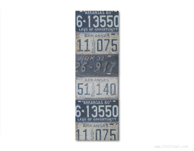 Bookmark - Vintage Arkansas License Plates