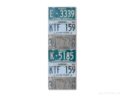 Bookmark - Vintage Hawaii License Plates