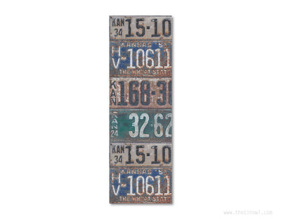 Bookmark - Vintage Kansas License Plates