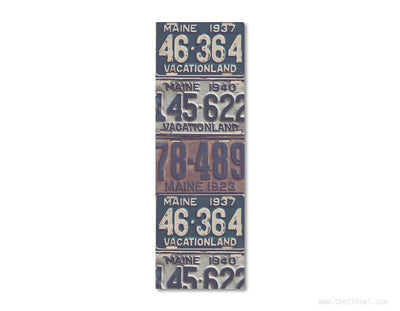 Bookmark - Vintage Maine License Plates