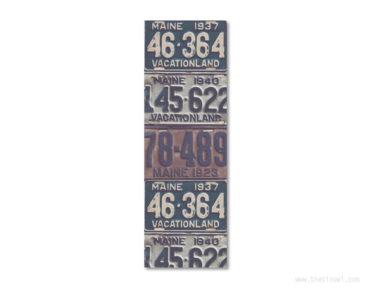 Bookmark - Vintage Maine License Plates