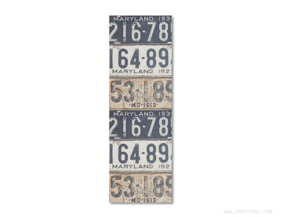 Bookmark - Vintage Maryland License Plates