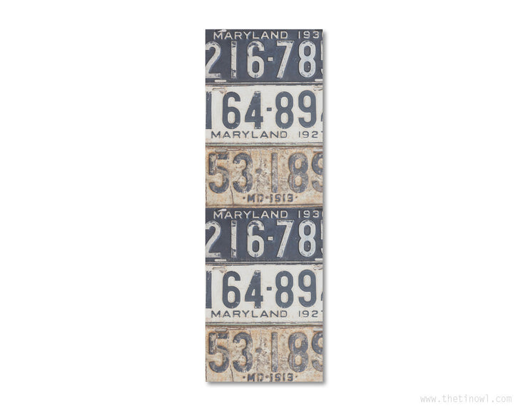 Bookmark - Vintage Maryland License Plates