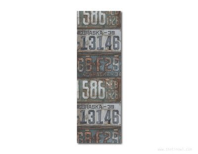 Bookmark - Vintage Nebraska License Plates