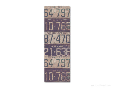 Bookmark - Vintage New Hampshire License Plates