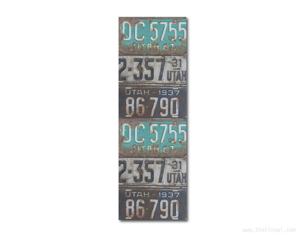 Bookmark - Vintage Utah License Plates