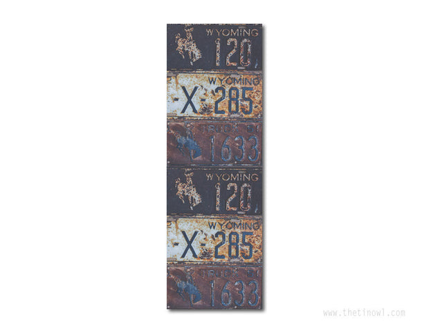Bookmark - Vintage Wyoming License Plates