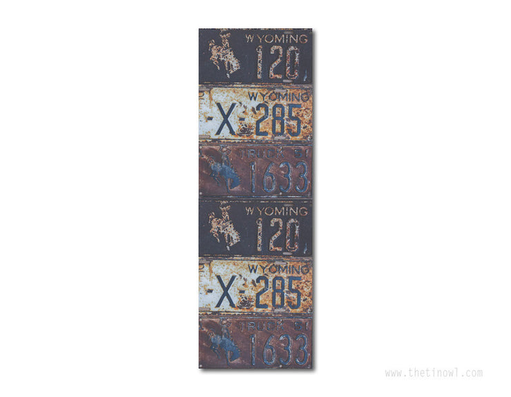 Bookmark - Vintage Wyoming License Plates