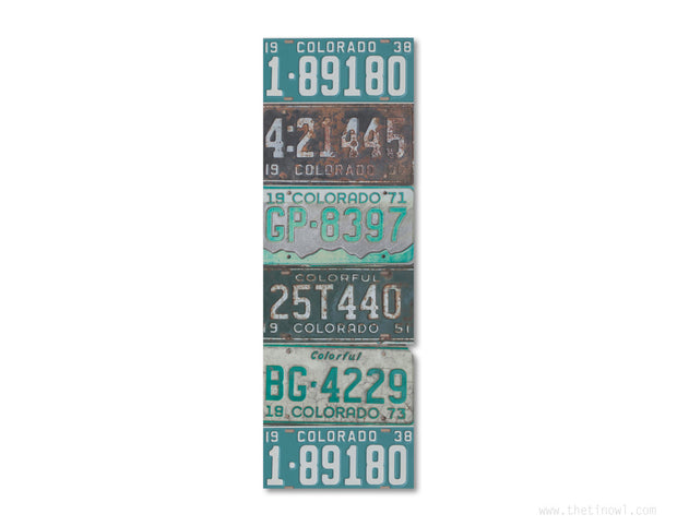 Bookmark - Vintage Colorado License Plates