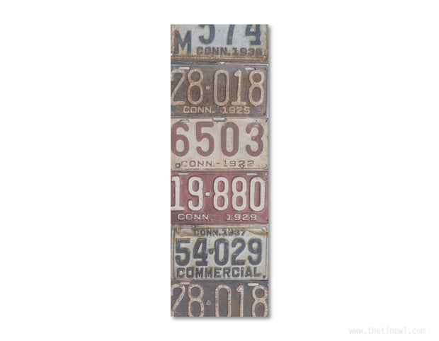 Bookmark - Vintage Connecticut License Plates