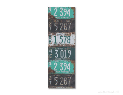 Bookmark - Vintage Idaho License Plates