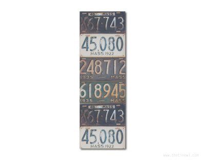 Bookmark - Vintage Massachusetts License Plates