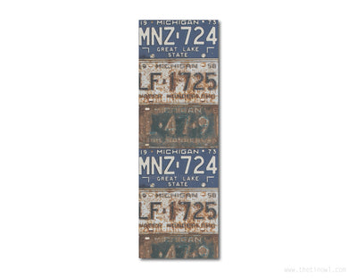 Bookmark - Vintage Michigan License Plates