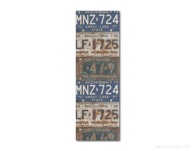 Bookmark - Vintage Michigan License Plates