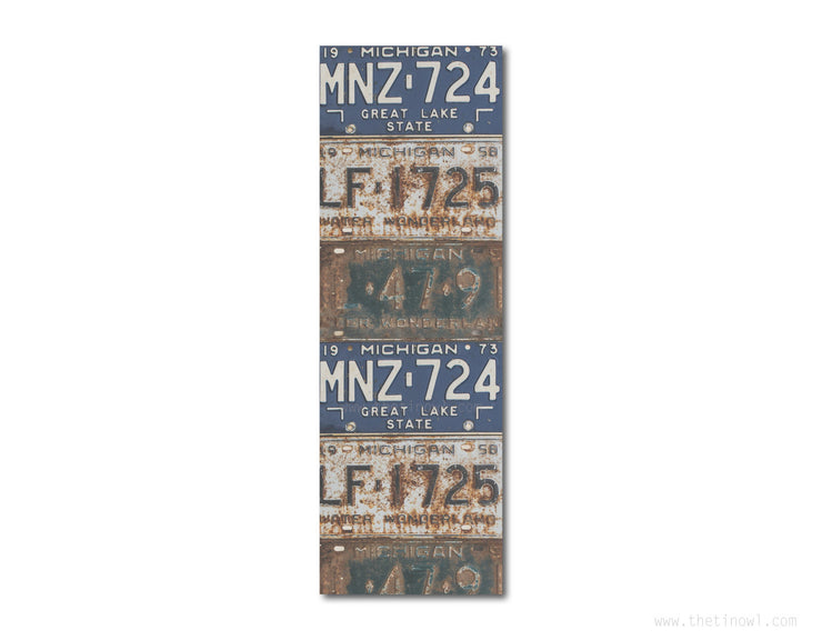 Bookmark - Vintage Michigan License Plates