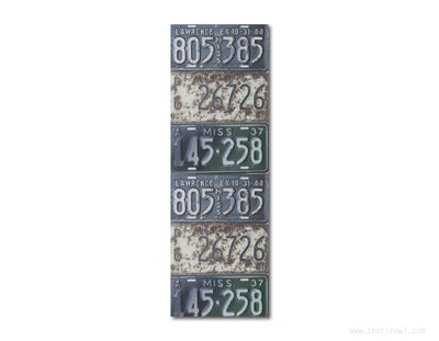Bookmark - Vintage Mississippi License Plates