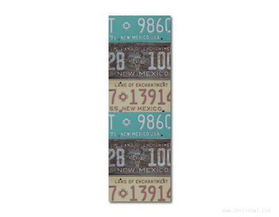 Bookmark - Vintage New Mexico License Plates