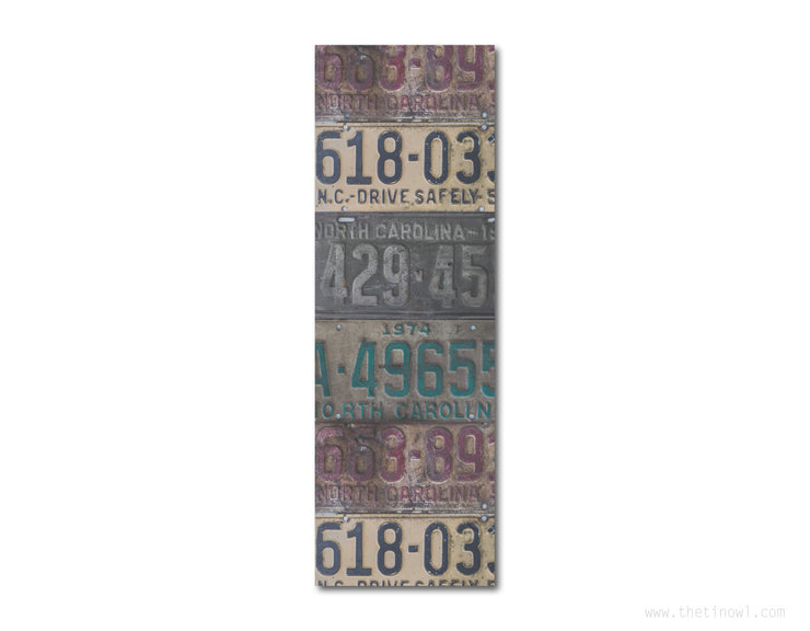 Bookmark - Vintage North Carolina License Plates