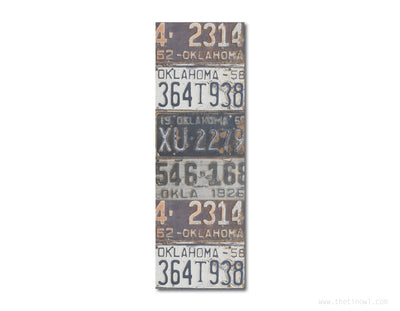Bookmark - Vintage Oklahoma License Plates