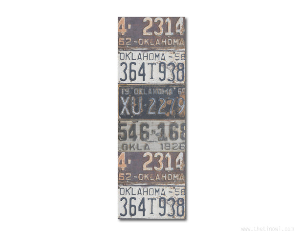 Bookmark - Vintage Oklahoma License Plates