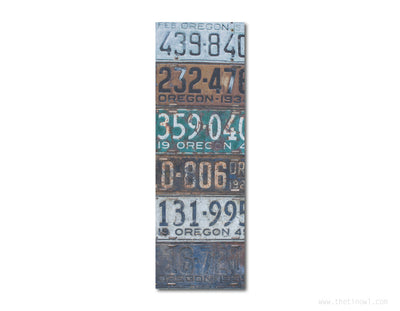 Bookmark - Vintage Oregon License Plates