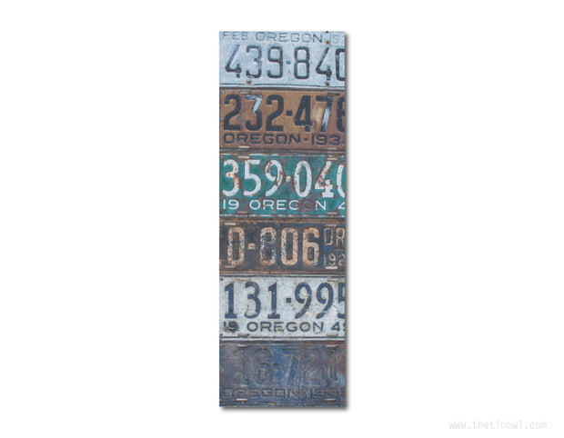 Bookmark - Vintage Oregon License Plates