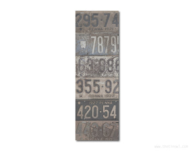 Bookmark - Vintage Pennsylvania License Plates