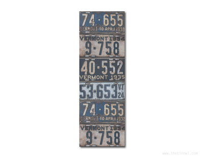 Bookmark - Vintage Vermont License Plates