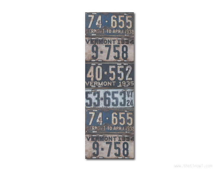 Bookmark - Vintage Vermont License Plates