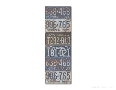 Bookmark - Vintage Virginia License Plates
