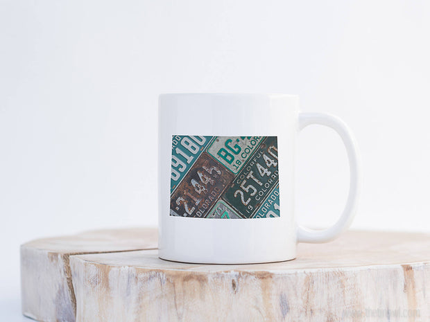 Colorado Vintage License Plate Mug | Coffee Mug 11 oz