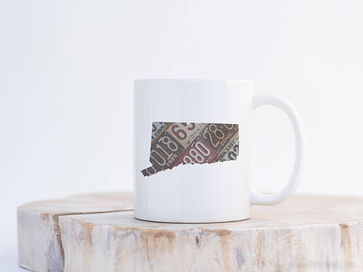 Connecticut Vintage License Plate Mug | Coffee Mug 11 oz
