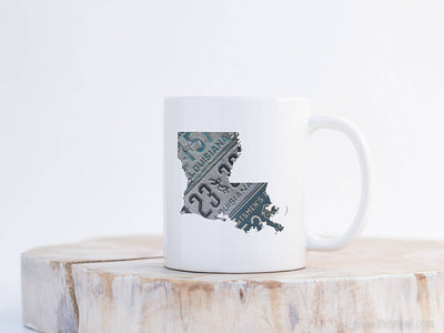 Louisiana Vintage License Plate Mug | Coffee Mug 11 oz