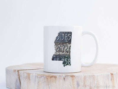 Mississippi Vintage License Plate Mug | Coffee Mug 11 oz