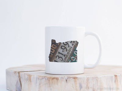 Oregon Vintage License Plate Mug | Coffee Mug 11 oz