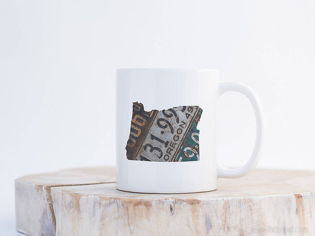 Oregon Vintage License Plate Mug | Coffee Mug 11 oz