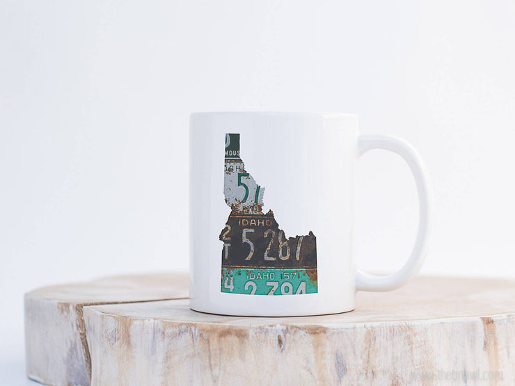 Idaho Vintage License Plate Mug | Coffee Mug 11 oz