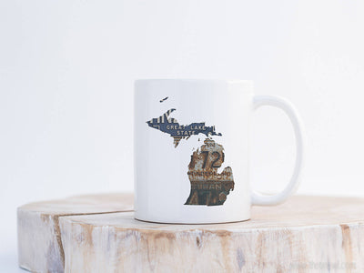 Michigan Vintage License Plate Mug | Coffee Mug 11 oz