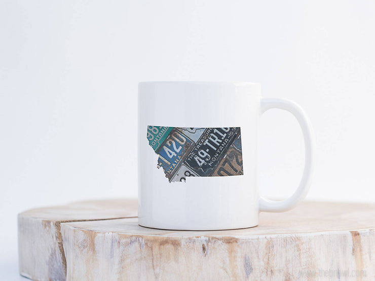 Montana Vintage License Plate Mug | Coffee Mug 11 oz