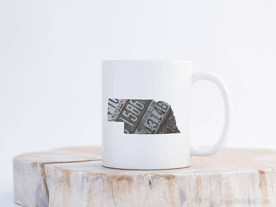 Nebraska Vintage License Plate Mug | Coffee Mug 11 oz