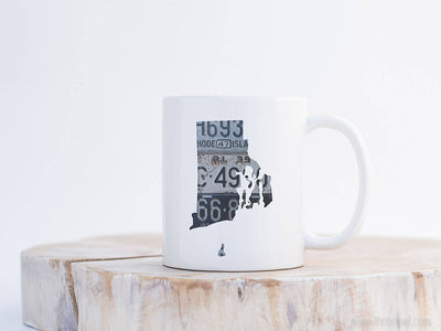 Rhode Island Vintage License Plate Mug | Coffee Mug 11 oz
