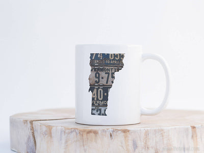 Vermont Vintage License Plate Mug | Coffee Mug 11 oz